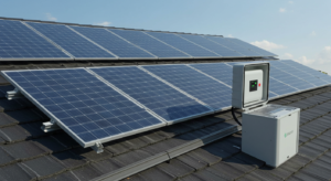 solar panel with battery storage