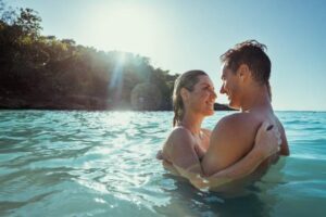 JTB Romance Mom Dad hugging in ocean 10f9 aaaf