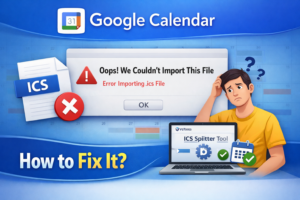 Google Calendar oops We Couldn't Import This File
